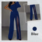 👠 60% RABATT! ✨ Glittrande Utsvängd Jumpsuit med Axelband i Mesh – Smygande Fit, Festlig Siluett & Bekväm att Bära 🖤
