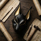 🎭 50% RABATT! ✨ Egyptisk Anubis-mask – Handmålad Schakalmask i Konstgjord Bladguld, Perfekt För Cosplay & Lyxig Väggdekoration 🏺