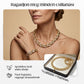 💎 50% RABATT NU! ✨ Justerbart Strass Blad Länk Halsband & Armband Set – Elegant Design, Gnistrande Kristaller & Perfekt För Present 🍃
