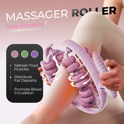 🦵 KÖP 3, FÅ 1 GRATIS! 💆‍♀️ Benmassagerull – Muskelavslappning, Triggerpunktsterapi & Anti-celluliter ✨