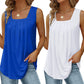 👚 50% RABATT! 🔥 Ärmlös linne med fyrkantig halsringning – Enkel, smart & hållbar – din vardagsklädsel, uppgraderad ✨