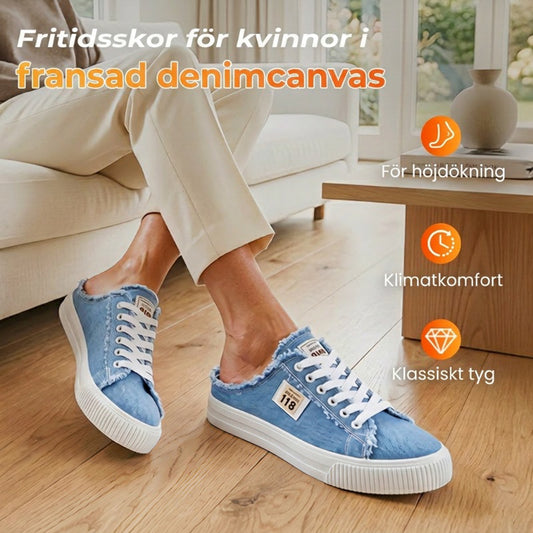 👟 50% RABATT! 👖 Damernas Denim Mule Sneakers – Slip-on Design, Bekväm Sula & Perfekt För En Avslappnad, Trendig Sommarlook ☀️