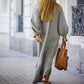 👗 50% RABATT! 🌿 Minimalistisk Lång Klänning i Bomull & Linne med V-ringning – Andningsbar, Ledig Passform & Perfekt För En Elegant Vardagslook 🌸