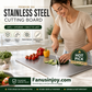 🔥50 % Rabatt🔥Must‑Have Cooking Tool！🥩🥦Safer, Cleaner & More Convenient!💥304 Stainless Steel Cutting Board