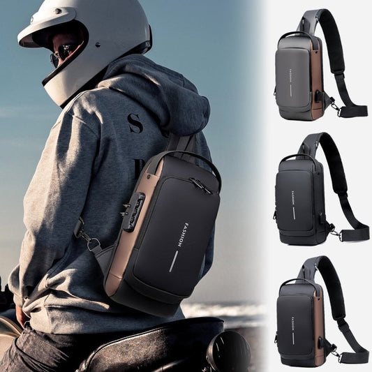 🎒 50% RABATT! 🔒 Sportaxelväska med USB-laddning – Stöldsäker, dolda fack & perfekt för pendling – Ladda mobilen när du går – praktisk & stilren 🚶‍♂️✨