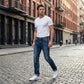 👖 50% RABATT! 🔥 Moderna Stretchjeans i Slim Fit – Vintage-tvättad, Bekväm Stretch & Perfekt För Vardagsbruk 💙