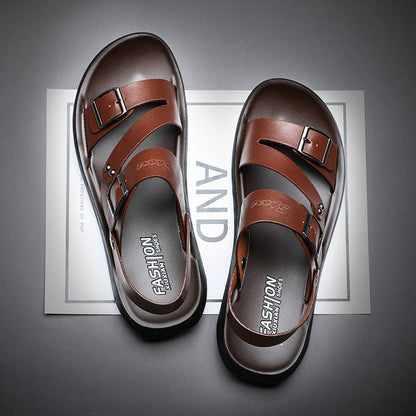 👡 50% RABATT! 🔥 Nya herrsandaler i läder för stranden – Äkta läder & halksäker sula – Perfekt för varma dagar, strandpromenader eller avslappnad sommarstil – bekväm och snygg ☀️✨