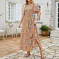 👗 54% RABATT! 🌸 Avslappnad Maxiklänning för Damer med Blommönster – Korta Flänsar i Sammet, Smock & Hög Midja För En Elegant Silhuett ☀️