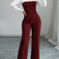 👚 60% RABATT! 👖 Elegant Randig Blus med V-ringning & Vida Byxor för Damer – Klassisk Look, Bekväm & Mångsidig ✨
