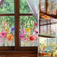 🌺 KAUFE 2, ERHALTE 1 GRATIS! ☀️ Färgglada Blombukett Fönsterdekal – UV-beständig, Selbstklebend & Rückstandsfrei entfernbar 💐