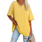 👚 50% RABATT NU! 🌿 Damernas casual V-ringad T-shirt – Mjuk bomullsblandning & flödande fåll – Luftig vardagsfavorit – perfekt för varma dagar eller avslappnad stil 🍃