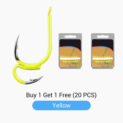 🎣 Doppel-Fischhaken aus 100C High-Carbon-Stahl – 4x stärker, ultra-scharf mit Doppel-Hakenspitzen für weniger Aussteiger, ideal für Süß- & Salzwasser ✨