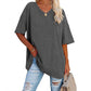 👚 50% RABATT NU! 🌿 Damernas casual V-ringad T-shirt – Mjuk bomullsblandning & flödande fåll – Luftig vardagsfavorit – perfekt för varma dagar eller avslappnad stil 🍃
