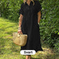 👗 50% RABATT! 💗 Randig Lång V-ringad Skjortklänning för Kvinnor – Sommarrea – Luftig & Bekväm, Klassisk Look & Perfekt för Varma Dagar ☀️