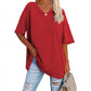 👚 50% RABATT NU! 🌿 Damernas casual V-ringad T-shirt – Mjuk bomullsblandning & flödande fåll – Luftig vardagsfavorit – perfekt för varma dagar eller avslappnad stil 🍃