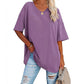 👚 50% RABATT NU! 🌿 Damernas casual V-ringad T-shirt – Mjuk bomullsblandning & flödande fåll – Luftig vardagsfavorit – perfekt för varma dagar eller avslappnad stil 🍃