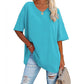 👚 50% RABATT NU! 🌿 Damernas casual V-ringad T-shirt – Mjuk bomullsblandning & flödande fåll – Luftig vardagsfavorit – perfekt för varma dagar eller avslappnad stil 🍃
