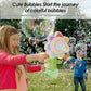 🌻 50% RABATT! 🫧 Solrosformad Bärbar Elektrisk Bubbeltillverkningsleksak – Automatiska Bubbel, Söt Design & Perfekt för Barn 🎈