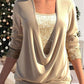 👚 45% RABATT! ✨ Smockad Falsk Two-Piece Topp – Stilfull, Mångsidig & Bekväm med Elegant Kvinnlig Charm 🎀📦