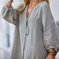👗 50% RABATT! 🌿 Minimalistisk Lång Klänning i Bomull & Linne med V-ringning – Andningsbar, Ledig Passform & Perfekt För En Elegant Vardagslook 🌸