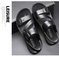 👡 50% RABATT! 🔥 Nya herrsandaler i läder för stranden – Äkta läder & halksäker sula – Perfekt för varma dagar, strandpromenader eller avslappnad sommarstil – bekväm och snygg ☀️✨