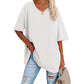 👚 50% RABATT NU! 🌿 Damernas casual V-ringad T-shirt – Mjuk bomullsblandning & flödande fåll – Luftig vardagsfavorit – perfekt för varma dagar eller avslappnad stil 🍃