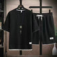 👕 50% RABATT! 🧇 Vaffeltyg Kortärmad T-shirt 2-delat Set – Bekväm Passform, Andningsbar Bomull & Perfekt För En Avslappnad Vardagslook 🏠