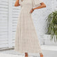 👗 54% RABATT! 🌸 Avslappnad Maxiklänning för Damer med Blommönster – Korta Flänsar i Sammet, Smock & Hög Midja För En Elegant Silhuett ☀️