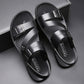 👡 50% RABATT! 🔥 Nya herrsandaler i läder för stranden – Äkta läder & halksäker sula – Perfekt för varma dagar, strandpromenader eller avslappnad sommarstil – bekväm och snygg ☀️✨