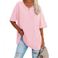 👚 50% RABATT NU! 🌿 Damernas casual V-ringad T-shirt – Mjuk bomullsblandning & flödande fåll – Luftig vardagsfavorit – perfekt för varma dagar eller avslappnad stil 🍃