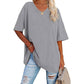 👚 50% RABATT NU! 🌿 Damernas casual V-ringad T-shirt – Mjuk bomullsblandning & flödande fåll – Luftig vardagsfavorit – perfekt för varma dagar eller avslappnad stil 🍃