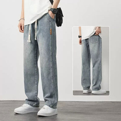 👖 60% RABATT! ✨ Löst Sittande Raka Jeans för Män – Nyhet – Bekväm passform, Hållbart denim & Vardaglig stil 💙