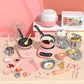 👧🏻 60% REA NU! 🎁 Mini-Köksleksak 22-delars Set - Äkta Ljud & Belysning, Perfekt Present för Barns Kreativa Lek 🍳✨