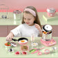 👧🏻 60% REA NU! 🎁 Mini-Köksleksak 22-delars Set - Äkta Ljud & Belysning, Perfekt Present för Barns Kreativa Lek 🍳✨