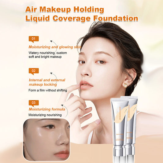 💄 2025 HET FÖRSÄLJNING - KÖP 2 FÅ 3! ✨ Långvarig Flytande Foundation med Full Täckning - Smidig Formula med SPF 20 för Flawless Finish 🌟🧴