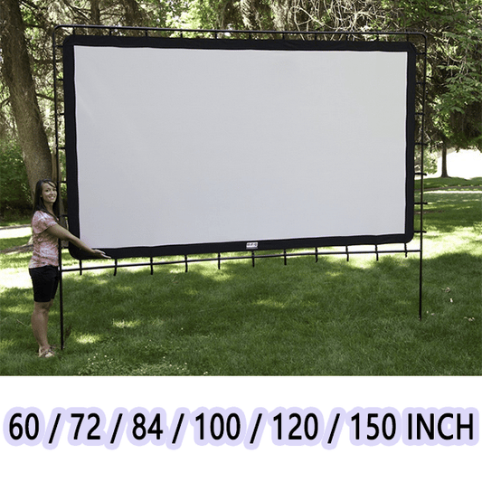 🎬 60% RABATT! ✨ BÄRBAR UTOMHUSSKÄRM - 120 Tums 4K HD-projektion, Lättviktsdesign med Vattentät Tasche, Perfekt för Trädgårdscamping och Hemmabio 🌟🏕️