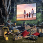 🎬 60% RABATT! ✨ BÄRBAR UTOMHUSSKÄRM - 120 Tums 4K HD-projektion, Lättviktsdesign med Vattentät Tasche, Perfekt för Trädgårdscamping och Hemmabio 🌟🏕️