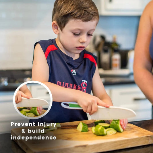 🔪 50% RABATT! 🎁 Barnsäkra Köksknivar – Rundad Spets, Tandad Kant & Perfekt För Att Lära Barn Att Skära Grönsaker Och Frukt På Ett Säkert Sätt 🥕