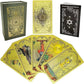 🔮 60% RABATT NU! ✨ Lyxig Gyllene Tarotkortlek – Inklusive Guidebok, Svart Sammetspåse & Spådomskort 🎴📖