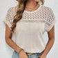 👕 60% RABATT! 🧶 Stickad Mesh T-shirt med Korta Ärmar – Andningsbar, Lätt & Perfekt För En Ledig Sommarlook ☀️