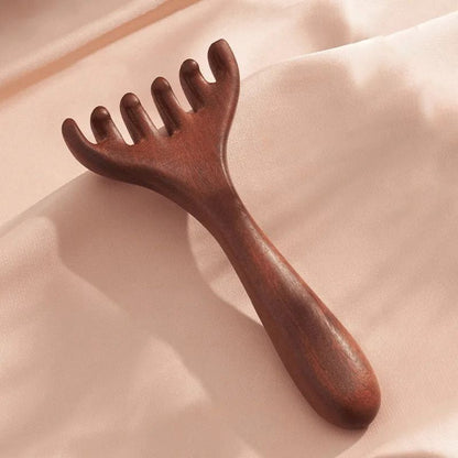 🛒 KÖP 1 FÅ 1 GRATIS! ✨ 6-SPETSIG MERIDIANKAM - Akupressurskalpmassagerare & hårborttagare, förbättrar blodcirkulationen och avslappningen, naturlig trädesign 🌿💆‍♀️