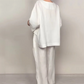 👚 60% RABATT! 🌾 2-delat Set i Bomull & Linne – Oregelbunden Fåll & Vida Byxor, Ledig Stil & Perfekt För Varma Dagar ☀️