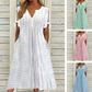 👗 50% RABATT NU! 🌸 Elegant V-ringad klänning med urtagning för kvinnor – Smyckande, luftig & perfekt för sommarfester eller romantiska kvällar 💃
