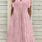 👗 50% RABATT NU! 🌸 Elegant V-ringad klänning med urtagning för kvinnor – Smyckande, luftig & perfekt för sommarfester eller romantiska kvällar 💃
