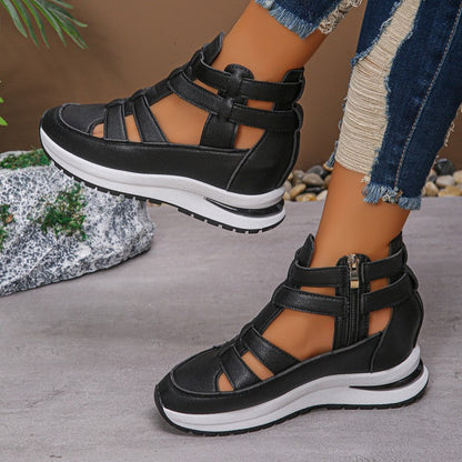 👡 60% RABATT! ✨ Bekväma Lätta Wedge Sandaler med Dragkedja i Sidan – Stilren Design, Lätt Att Ta På & Perfekt för Vardag & Fest 🌸