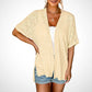 👚 50% RABATT NU! ☀️ Flödande kortärmad cardigan – Lättvikt, andningsbar & ansträngningslöst chic – sommarbasvara 🌿