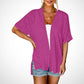 👚 50% RABATT NU! ☀️ Flödande kortärmad cardigan – Lättvikt, andningsbar & ansträngningslöst chic – sommarbasvara 🌿