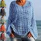 👚 60% RABATT! 🧶 Kvinnor Casual Solid Color Crochet Stickad Topp – Luftig Design, Bekväm Passform & Perfekt För Sommar & Vardag 🌸