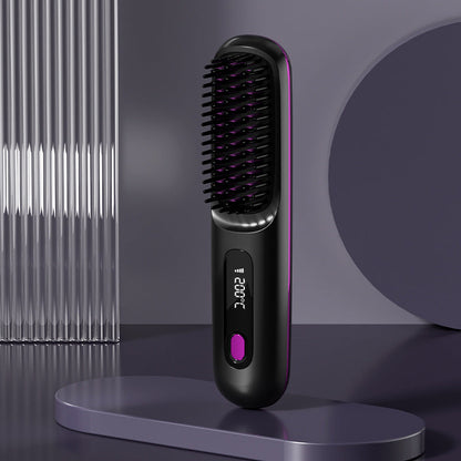 💇‍♀️ 60% RABATT! 🎉 Trådlös Hårrätande Kam – Keramisk Uppvärmning, Snabb & Ingen Värmeskada ⚡📦