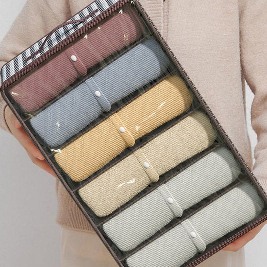 📦 KÖP 2 FÅ 3! ✨ Garderobsförvaringslåda med avdelare - Justerbara fack i vitt plast för snygg ordning i klädförvaring 👚👖